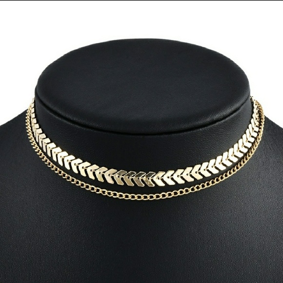 Gold Boho Goddess Choker Necklace - Picture 2 of 3